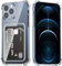 DEVASO Coque pour iPhone 12 Pro avec Porte Cartes, Souple TPU Silicone Transparente Protection de la Caméra Étui Portefeuille Lentille Anti-Rayures Carte Housse