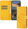 SIYOPINPFY Compatible with for iPhone 11 Wallet Case with Cards Holder Festivals Embossed Double Magnetic Case Flip Leather Phone Case with Kickstand Cover for iPhone 11 XC Yellow