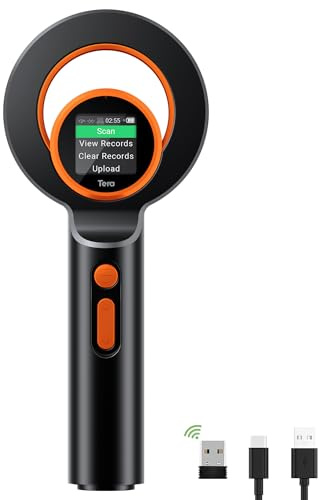 Tera Pet Mikrochip Lesegerät Scanner: Großes TFT-Display Wiederaufladbare 1800mAh Batterie RFID Tragbarer Tierchip ID Wiederaufladbarer Pet Katze Tag Scanner für ISO 11784/11785 FDX-B EMID H02