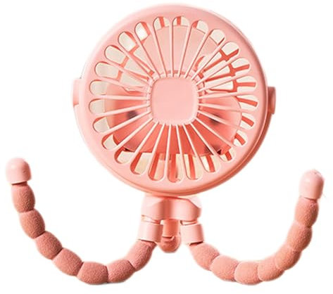 Ventilateur de poussette pour bébé, ventilateur de poussette silencieux, ventilateur portable à clip sur trépied, ventilateur à main USB, ventilateur électrique rechargeable -ni, pour dortoir