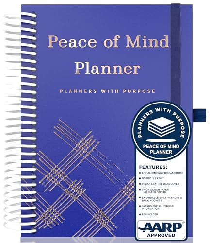 Planners with Purpose End of Life Planner - Guided Final Arrangements When I'm Gone Workbook Organizer Notebook for Beneficiary Info, Will Preparation, Last Wishes, Beerdigungsplanung - Peace of Mind