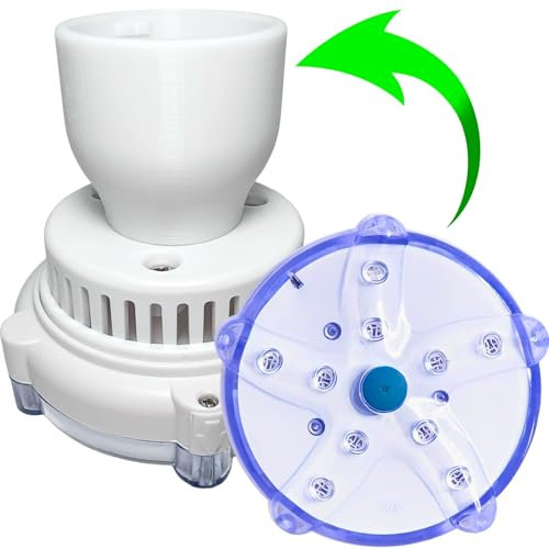 WiseWave Premium Chlorine Mount Screw LED Light Adapter (No Lighting): Compatible with Bestway Lay Z Spa SaluSpa Coleman ChemConnect for Heat Tubs Chlorine Dispenser Attachment Easy Installal