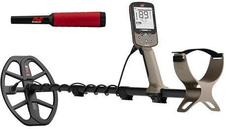 MINELAB X-Terra Elite Bundle, metal detector impermeabile per tutti i terreni per adulti, targeting di precisione multi-IQ con tecnologia simultanea multifrequenza, include PRO-FIND 40 Pinpointer