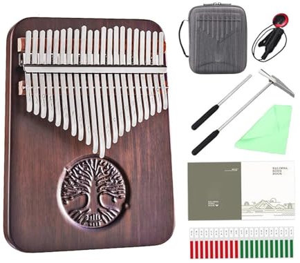 Kalimba Instrument Professionelle Kalimba 21 Tasten Schwarz Walnuss Daumen Klavier Taste C Flaches Brett Kalimba Musikinstrument
