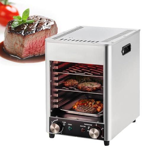 Large Air Fryer Oven | Toaster Oven Combo | Electric Broiler with Rotisserie | Stainless Steel Countertop Oven for Restaurants, Coffee Shops, and Bars |