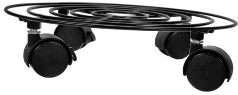 VERDANVERSE Gasflaschenhalter Propanhalter Mit Rädern Auto Propanschlauch Meter Benzertank Stehen Auf Rädern Propantankwanne Standfuß Für Gasflaschen Gasgrill-propantank-pad Eisen Black