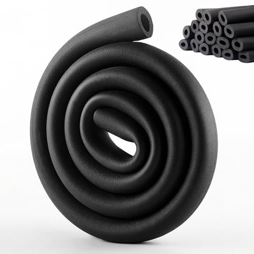 LUPATDY Rohrisolierung Ø 22mm, Rohrisolierung Schaumstoff 1.8m, Rohr Isolierung Heizungsrohre 9 mm Isolierstärke, Schaumstoff Rohr für Heizung Sanitär, Schwarz(Ø22mm)