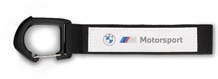 BMW M Motorsport 80275B81110 - Portachiavi nero con moschettone e cinturino in tessuto