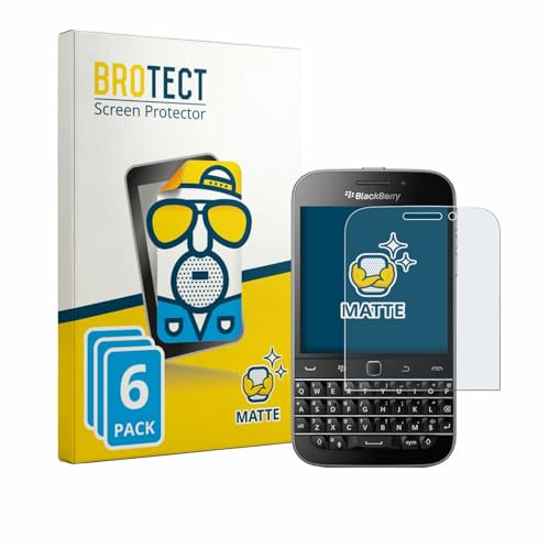 BROTECT Entspiegelungs-Schutzfolie für Blackberry Classic Q20 (6 Stück) Matte Displayschutz-Folie, Anti-Reflex, Anti-Fingerprint