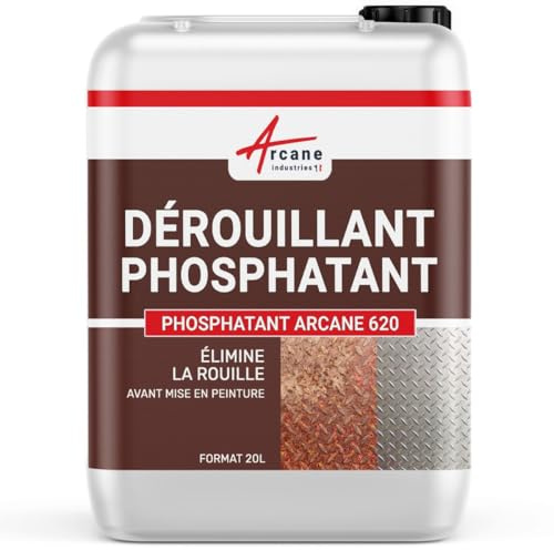 Desoxidante Fosfatante para Metal Antióxido a Base de Ácido Fosfórico 20 L | Desengrasa y Prepara Antes de Pintar, Desoxida y Fosfata, Mejora el Agarre de las Imprimaciones - Arcane Industries