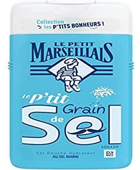 Le Petit Marseillais, Extra Mild Sea Salt Shower Gel (250 ml bottle) - 92% natural ingredients and pH neutral to skin - Fully recyclable bottle