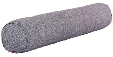 Nunubee Flachs einfarbig Candy Pillow Roll Polster Kissen Schwangerschaftskissen Nackenkissen für Home Bed Sofakissen 20X120CM Grau