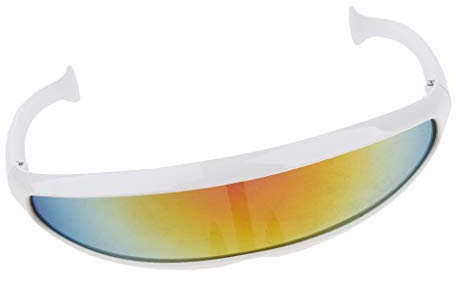 Sharplace Verspiegelte Sonnenbrille Partybrille Spaßbrille Alien Robot Foto Prop Fotorequisiten, 01