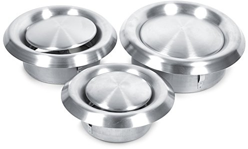 Jadeshay Bouche VMC 100 mm - Reglable ，Grille De Ventilation Ronde, Couvercle De Grille D'évacuation Air