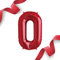 FUNXGO Folienballon Zahl in Rot- Riesenzahl ca.100cm Ballon - Folienballons für Luft oder Helium als Geburtstag, Hochzeit, Jubiläum oder Abschluss Geschenk, Party Dekoration (Rot [ 0 ])