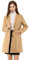 Allegra K Damen Wollmantel Revers Knopfleiste Wintercoat Mantel Brauntöne S