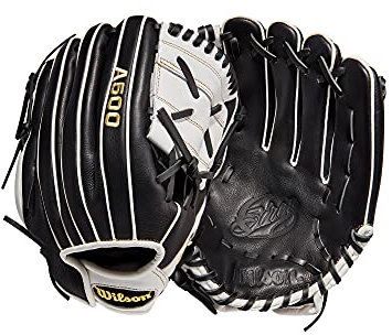 WILSON Mädchen A550 Sirene, 30,5 cm Softball-Handschuh, Schwarz/Weiß/Blond, 12