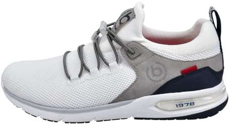 bugatti man Herren Slipper, Männer Slipper, Mokassins,Schlupfschuhe,schluepfschuhe,Freizeit,leger,College Schuhe,Slip-ons,White (6900),45 EU/EU UK
