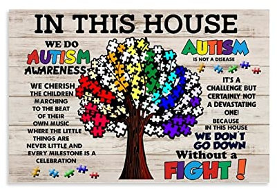 Retro-Poster, DYJWe Do Autismus, Leinwand-Kunstposter und Wandkunst, Bilderdruck, modernes Familienschlafzimmerdekor, Poster, 60 x 90 cm