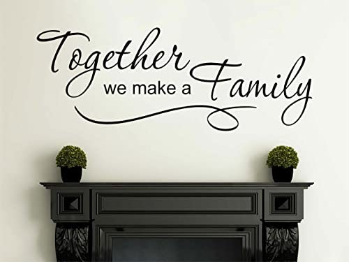 Homely Wall Quote Together we Make Family Cute Family Sticker Decal Decor Transfer Quote Modern Art Household Colour= Orange| Size=3XL 180cm (w) x 64cm (h)