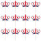 Trimming Shop Union Jack Crown Toothpicks Cupcake Toppers – 30pcs British Party Picks for Food, Cocktails, Sandwiches, BBQ, Royal Events, Great Britain Table Decor