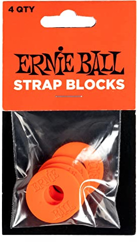 Ernie Ball Strap Blocks 4pk - Red