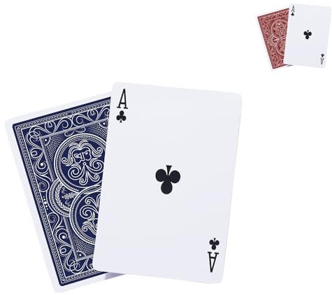 Mazzo di Carte Peso ideale per Giocare all'aperto | Carte da gioco Impermeabili e Resistenti al vento | Carte da Poker Protette in Plastica Spessa (blu)