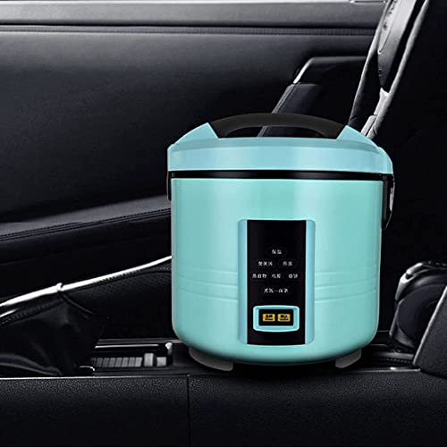 YOEBI Olla Arrocera para Coche De 12 V/24 V, Mini Arrocera Portátil, Arrocera Eléctrica Pequeña De 2 L Y Vaporera Caravana, Camión, Viajes De Camping,12V