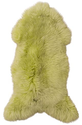 Tannery Sheepskin Grüner Apfel Gefärbtes Echtes Schafsfell Lammfell Schafsfell Decke Pelz Weiche Wolle Decke, schaffell Hygge (ca. 90/50cm)