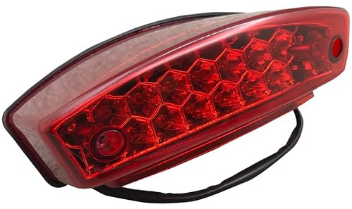12 V Motorrad-Rücklicht, universelles Motorradzubehör, LED-Hinterradbrems-Stoppanzeige, rote Linse, Lampe für Ducati Monster M400 M750 M900 M1000 620 695 800 S2R S4R