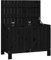vidaXL Gartentruhe, Gartenmöbel Kiste mit Deckel, Gartenbox Auflagenbox für Garten Terrasse Balkon, Aufbewahrungsbox Kissenbox, Schwarz Massivholz Kiefer