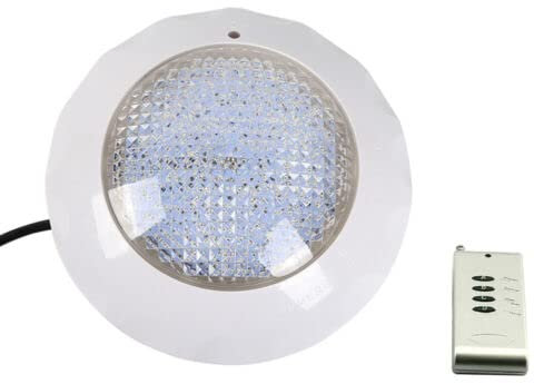 GMSLuu LED Schwimmbad Unterwasserbeleuchtung Boden Pool 45W RGB Unterwasser Licht Spa Licht Schwimmbad Stahlwand Aquarium Badewanne IP68 wasserdicht 1,5m Kabel mit Fernbedienung AC12V