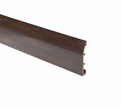 CONF. 10 PZ BATTISCOPA PASSACAVO MULTIFUNZIONE PVC VARIE FINITURE (70X10X2500MM BIANCO VERNICIABILE)
