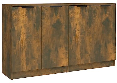 vidaXL Sideboards 2 STK. Räuchereiche 60x30x70 cm Holzwerkstoff