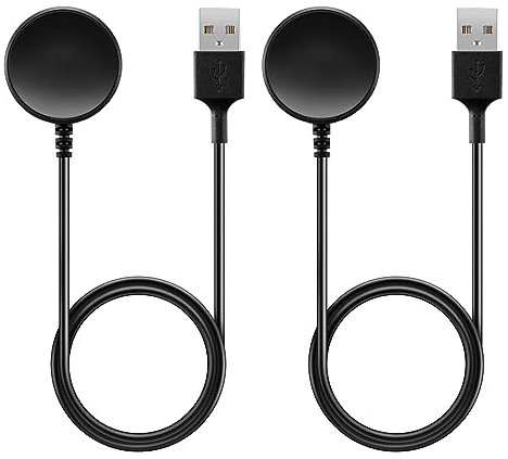 Caricabatterie wireless con cavo di ricarica USB-A per Samsung Galaxy Watch 6/Watch 6 Classic, caricatore magnetico per Samsung Galaxy Watch 5/5 Pro/4/4 Classic/3/Active 2/Active 1 (2 pezzi)