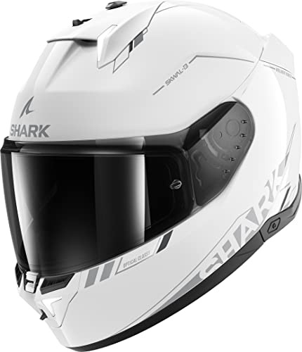 SHARK, Integraler Motorradhelm SKWAL i3 BLANK SP White WSA, XS