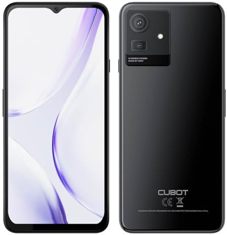 CUBOT Note 50 – 6,5-Zoll-HD+-Smartphone, 8 GB und 256 GB, 50 MP Dual-Kamera, 5200 mAh Akku, Android 13, OctaCore-Prozessor, Schwarz