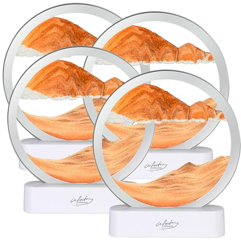 infactory LED-Sandbild Lampe: LED-Sandbild mit USB-Betrieb, 16 x 4 x 19 cm 4er-Set (beleuchtetes, mit Licht, 3D)