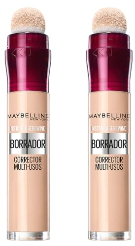 Maybelline New York Mehrzweck-Korrekturradierer mit modularer Abdeckung, 2 Stück, 6 + 6 ml