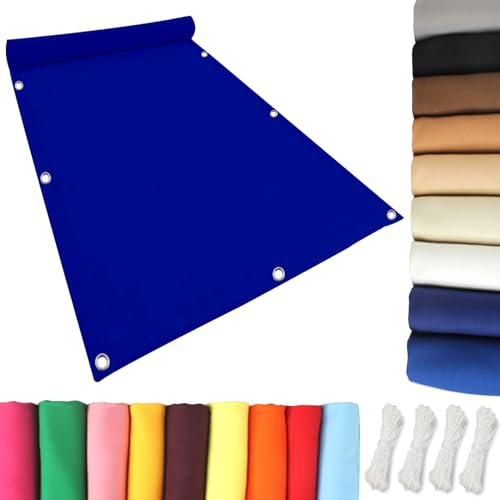 Sonnensegel Wasserdicht 1.2 x 5 m Sonnenschutz Sunsegel, Wintergarten Und Terrassen Beschattung Wasserabweisend Sonnenschutz 100% PES Hof Dach Teich Hühnerstall, Dunkelblau
