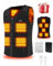 MOXTOYU Veste Chauffante Électrique en Polaire pour Homme & Femme avec Batterie 10000mAh 7,4V, 10 Zones Polaire Gilet Chauffant, 3 Niveaux de Température Réglables, Ajustement Personnalisable