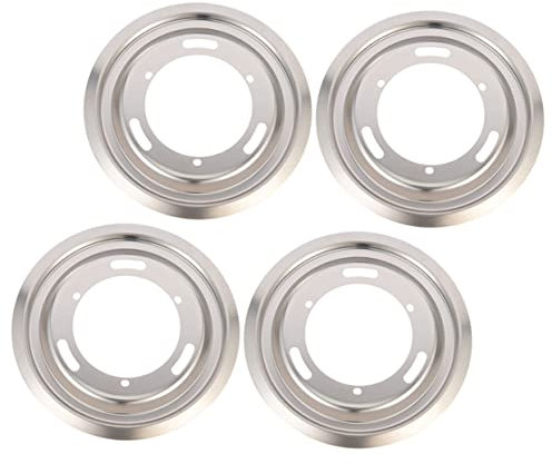 Veemoon 4pcs Stainless Steel Gas Range Pans Hob Covers for Gas Cookers for Kitchen Essentials