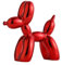 YOYUMI Ballon Hund Skulptur, Galvanisiert Luxus Ornament, Harzstatue für Wohnzimmer Schlafzimmer Bürodekor, Hochglanz Finish Dekorative Statuen, Rot, 9,5 x 9,5 x 4 cm
