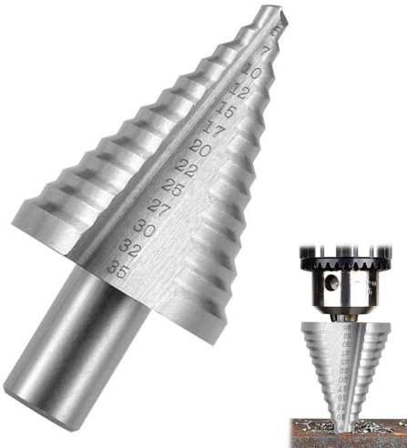 Stufenbohrer, Kegelbohrer, Schälbohrer, Spiralnut, Kegelbohrer, für Metall, Edelstahl, Aluminium, Kupfer, Holz und Andere Materialien, Erzielen Sie Eine Hervorragende Schnittleistung, Ø 5-35mm