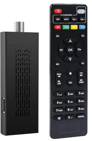TagIo Digitale Konverterbox, Neuester DVB-T2 265-TV-Tuner, Versteckt Dem Fernseher, TV-Aufnahme und -Wiedergabe, TV-Tuner + 1080P/AV-Ausgang, EU-Stecker, Ersatzteile, Zubehör