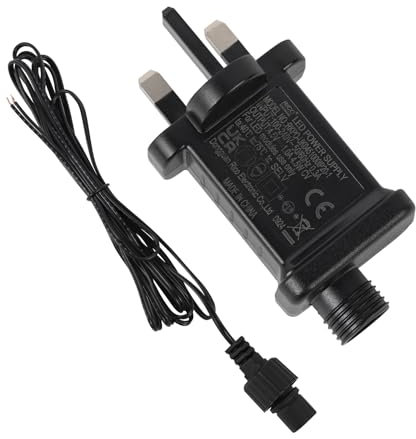 LED Transformer Plug 24V 3.6W:IP44 Waterproof Power Supply Adapter for Decorative Christmas Tree Lights Outdoor Garden Lights and Fairy Lights