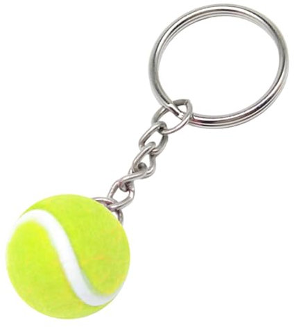 syayw Porte-Clés Balle De Tennis - Tennis Keychain | Miini Porte-Clés en Métal avec Tennis | Porte-Clés Pendentif Balle Tennis 3D | Tennis Sport Porte-Clés Keychain | Sport Tennis pour Garçon Fille