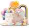 LARDUX 26 PCS Ball Cake Toppers - Mini Balloon Balls Pastel Rainbow DIY Baking Cupcake Cake Decorations for Birthday Baby Shower Macaron Unicorn Party (Purple Red)