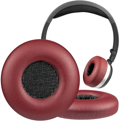 SOULWIT Earpads Replacement for AKG Pro Audio K402/K403/K420/K430/K450/K451/K452/Q460/K480 Headphones, Ear Pads Cushions for K24P/K26P/K412P/K414P/K416P, with High-Density Foam-Burgundy