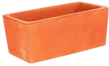 VICASKY Pot Rectangulaire Terre Cuite avec Drainage Petit Conteneur à Fleurs pour Plantes Succulentes Décoration De Fenêtre Intérieure Et Jardin Extérieur